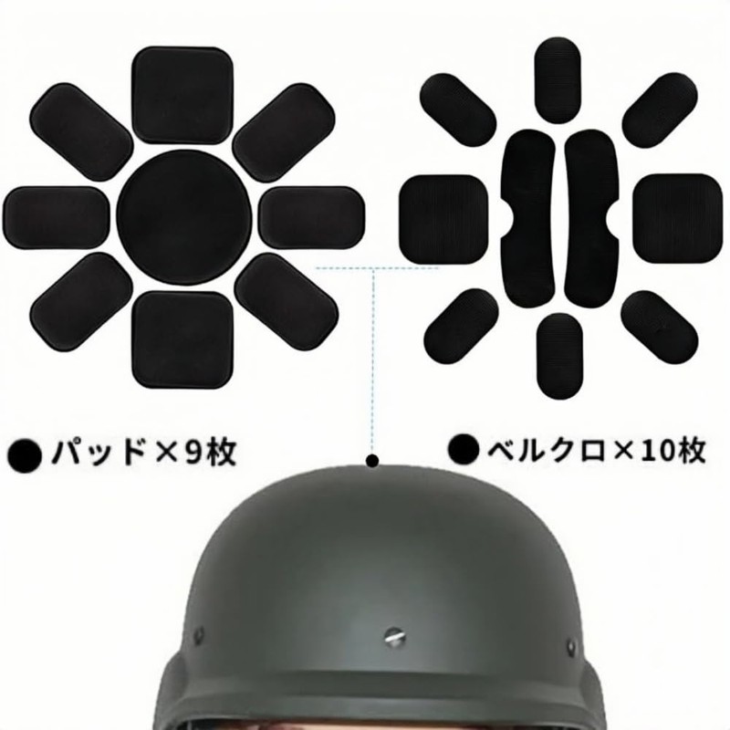 Jindizi Helmet Inner Pads, 19 Pieces, Helmet Pads, Protective Pads,