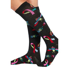 Cherokee Printsupport - Calcetines de apoyo para mujer, 10-15 mmHg, Plus, Bee Au-Some - Bee Au-Some, Plus