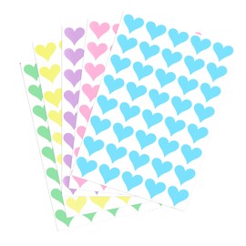Heart Stickers ¾ inch for Kids Art’s, Crafts, and Supplies in 5 Pastel Colors - 400 Pack, 19mm Cute Heart Decorative Labels Sheets for Rewards, Scrapbooking and Stationery (0.75) by Royal Green