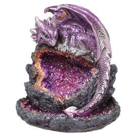 Puckator Crystal Cave Baby Dragon LED Backflow Incense Burner - Home Zen Meditation Decor Accessories - Incense Waterfall Cone Burner - Spiritual Feng Shui Gothic Relaxation Gifts Gift Desk Ornaments