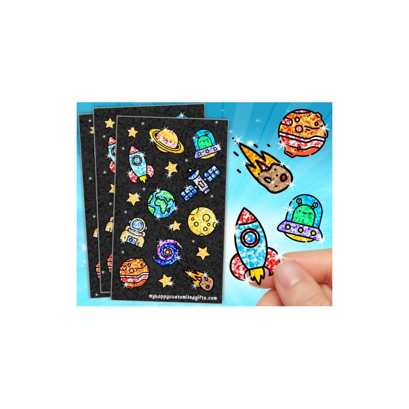 16 Sparkle Space Sticker | Perfect 4 School Kids and