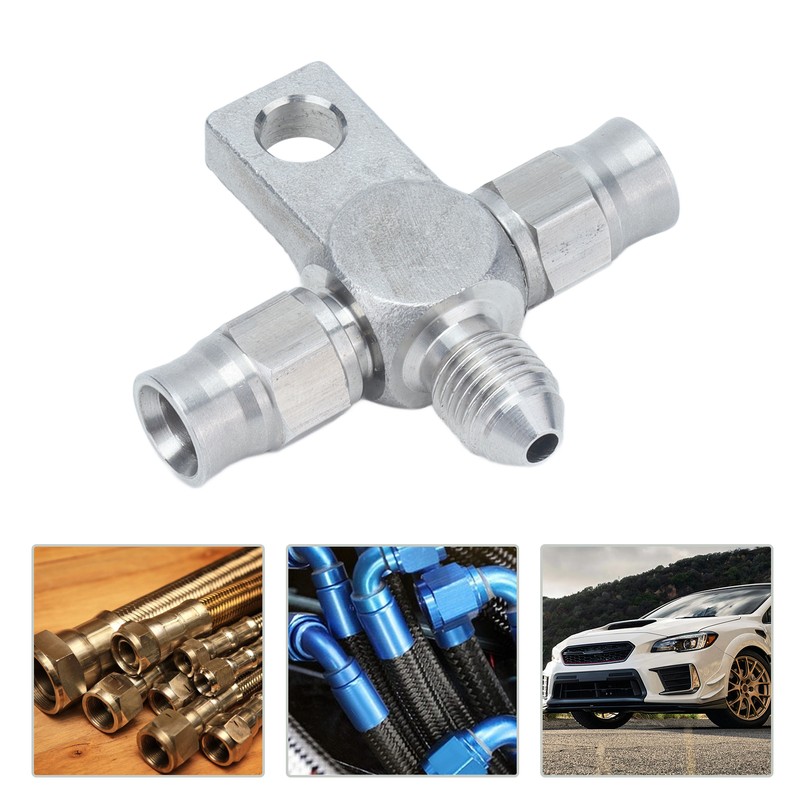 AN‑3 Tee Brake Hose AN3 to Line End Fittings Stainless