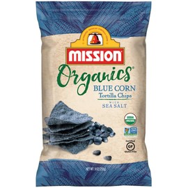 Mission Organics Blue Corn Tortilla Chips 9 oz. (Pack of 4)