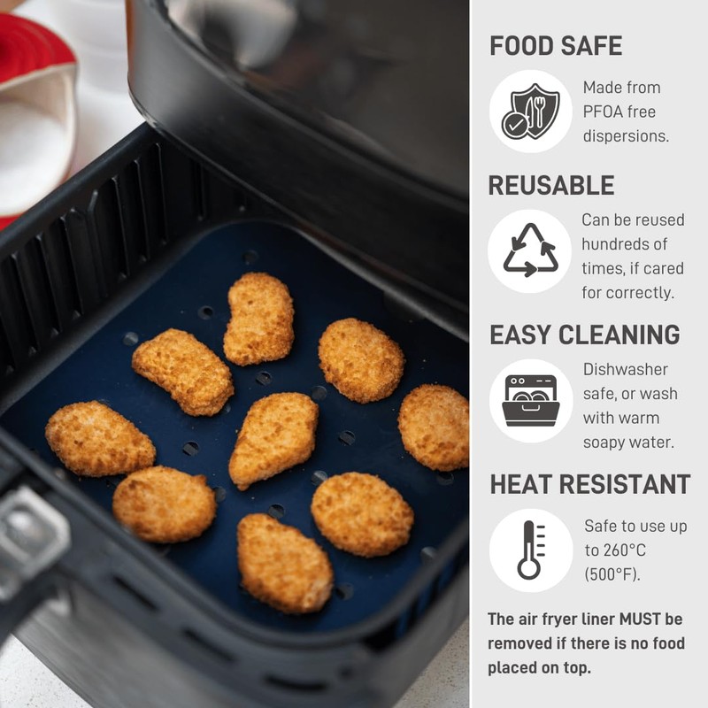 Bake-O-Glide Air Fryer Liners, AFL002, 235mm Diameter Round, Pack of