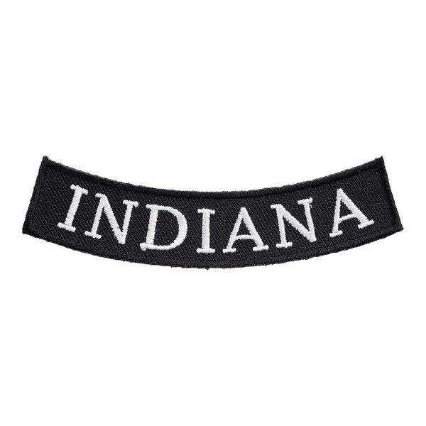 PatchStop Indiana State Bottom Rocker Biker Patches for Vests Motorcycle