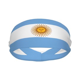 Argentina Flag Sports Sweatband Moisture Wicking Headband for Men Women Running, Cycling, Yoga Fitness, Working Out