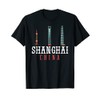 Shanghai China City Skyline Map T-Shirt