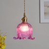 ONEBAO Glass Flower Pendant Light Lily of The Valley Decorative