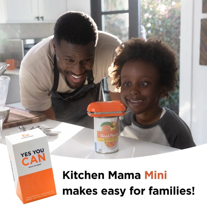 Kitchen Mama Mini Electric Can Opener Smooth Edge: Open Cans