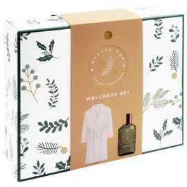 Wellness Set Winter Spa - Gift Set with Bathrobe & Shower Gel - Fresh Pine & Winterberries