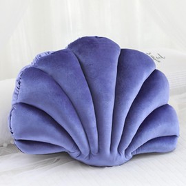 Shell Pillows,Seashell Shaped Accent Throw Pillows,Cute Clam Pillow for Sofa Bed Couch Chair Home Living Room Bedroom Office Cushion Floor Pillow (13 X 10 in) (violet)