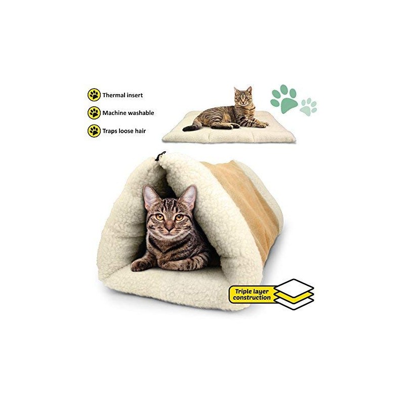 Cosy 2 In 1 Warm Igloo Bed For Pet Cat/Kitten