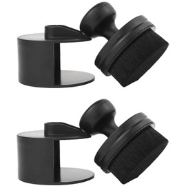 2 Pcs Tyre Dressing Applicator, Black Tyre Shine Applicator Brush Set for Car Detailing, Stand Cover Soft Tire Shine Applicator for Auto Detail Vents Dash Trim Seats Interior Emblems Wheels(Black)