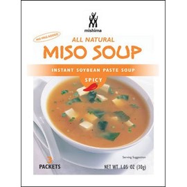Mishima Instant Soup Mix, Spicy Miso, 1.05-Ounce Packets (Pack of 12)