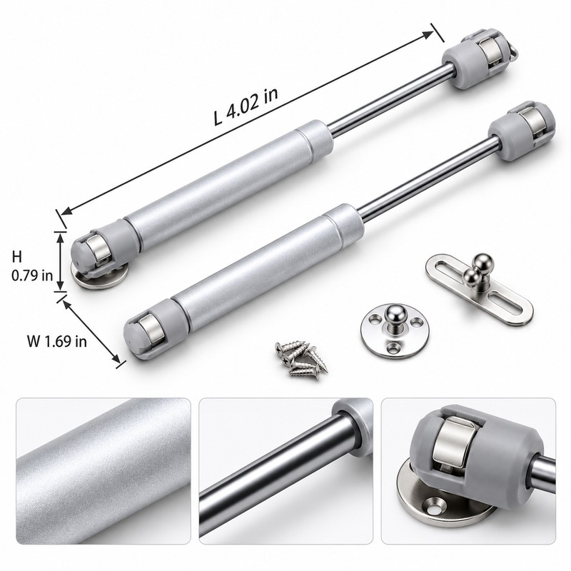 2-Pack Cabinet Door Gas Spring Supports for Cupboards – 20N–200N