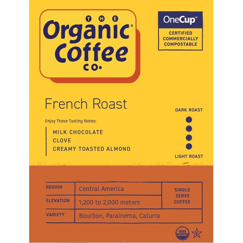 The Organic Coffee Co. Compostable Coffee Pods - French Roast