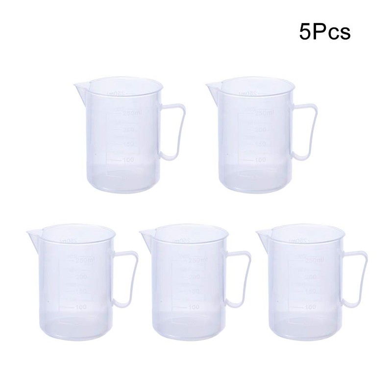 Othmro 250ml Plastic Measuring Cup, Graduated Beaker Measuring Jug with