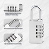 SISAV 4-Digit Aluminum Combination Padlock for Gym,School Lockers,Toolbox,Fence Gate,and Employee