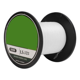 PE Braided Fishing Line Abrasion Resistance 4 Strand Braid Sea Fishing Line 500m for Freshwater Saltwater White1.5