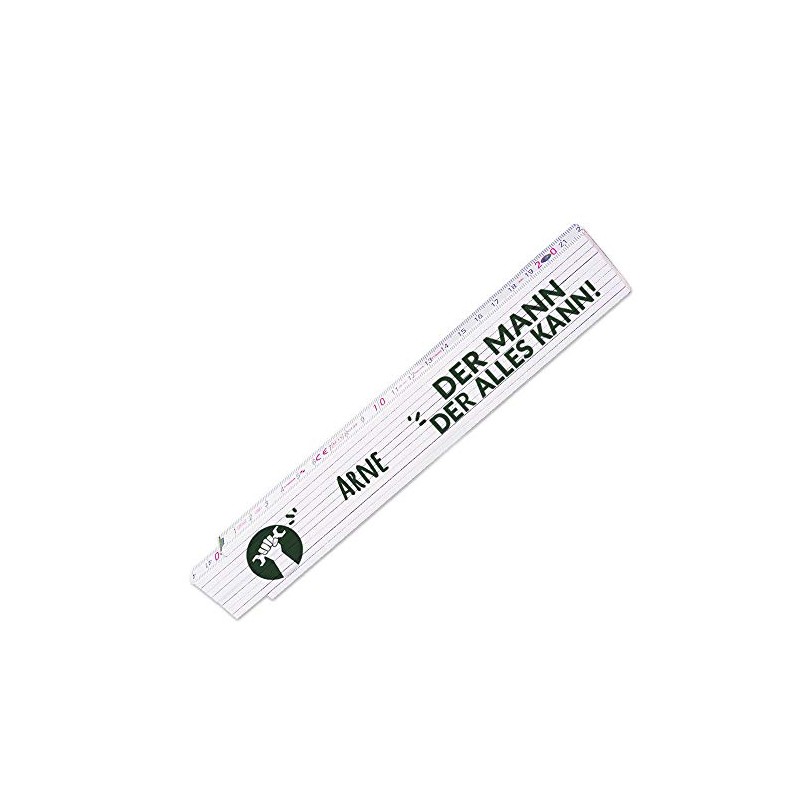 Ruler With Name and Motif, "Der Mann Der Alles Kann",