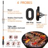 Wireless Meat Thermometer with 2 Probes, 164FT BT4.2 APP Control