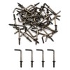 IDEALSV 1 Inch 1 Shape Screw Hooks L Shape Hook