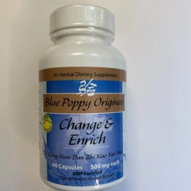 BLUE POPPY / Change & Enrich  / 60 Veg Caps  / MFG 02/23  EXP 02/28