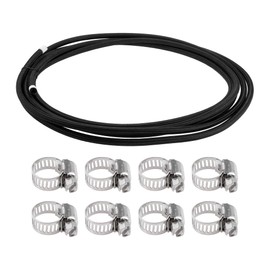 X AUTOHAUX 1/8" Fuel Line Kit 19.68ft Vacuum Hose Automotive Fuel Hose with 8 Clamps