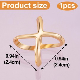 Joez Wonderful Scarf Ring Scarf Clip, Scarf Ring Clip Scarf Slide Buckle for Women, Large Gold X Shape Silk Scarf Clasp Holder Scarves Pin Shawl Buckles Holder for Clothing Decoration
