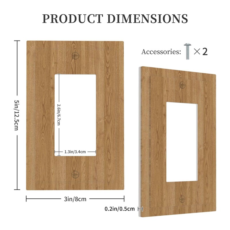 Annisrak Decorative Outlet Covers Light Oak Wood Grain 1 Gang
