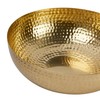 Creative Co-Op Round Hammered Metal Bowl, Gold Finish, 14"