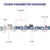 4 Pack 10 Inch Chainsaw Chain 3/8" LP Pitch .043''