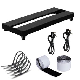 AYCRIT Mini Guitar Pedal Board, Aluminum Alloy Small Effect Bass Pedalboard, With Pedals Mountain Tape, (BLACK, 14"x5.3" PBS-01)