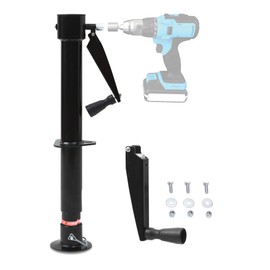 POLESTAR A-Frame Trailer Jack 2000 lbs, 20-24V Cordless Drill Compatible, Quick Drop Tongue Jack for Travel Utility Trailers, Campers or 5th Wheel RVs, Yachts, Boats, 9-23" Lift