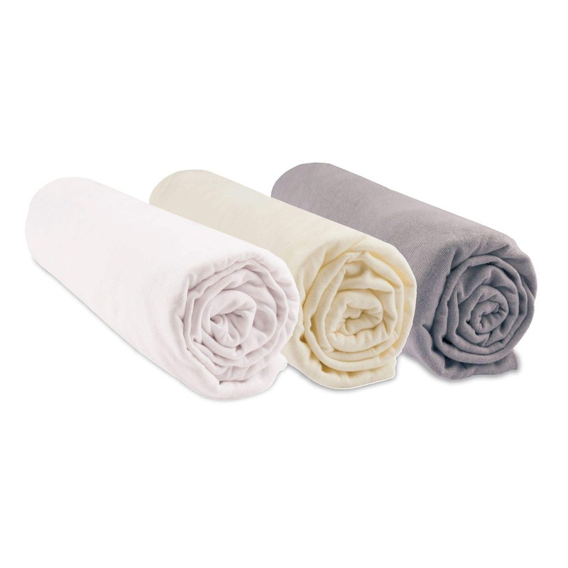 Set of 3 Fitted Sheets 40 x 80 cm, Moses