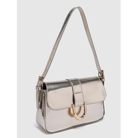 Summer Women's Vintage Solid Buckle Decor Designer Shoulder Bag, Gifts for Girlfriend, Adjustable Strap PU Leather Bags for Work, Fashion Women's Bags for Back To School, Valentine's Day, Gift for Her:_Bronze_Please Refer To The Pictures for Dimensions