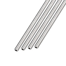 METALLIXITY 304 Stainless Steel Tubing 3mm OD x 0.8mm Wall Thickness x 250mm Length 4pcs Straight Tube for Home Furniture Machinery