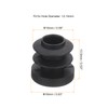sourcing map 36 Pcs Round Plastic Plug, Black Tubing End