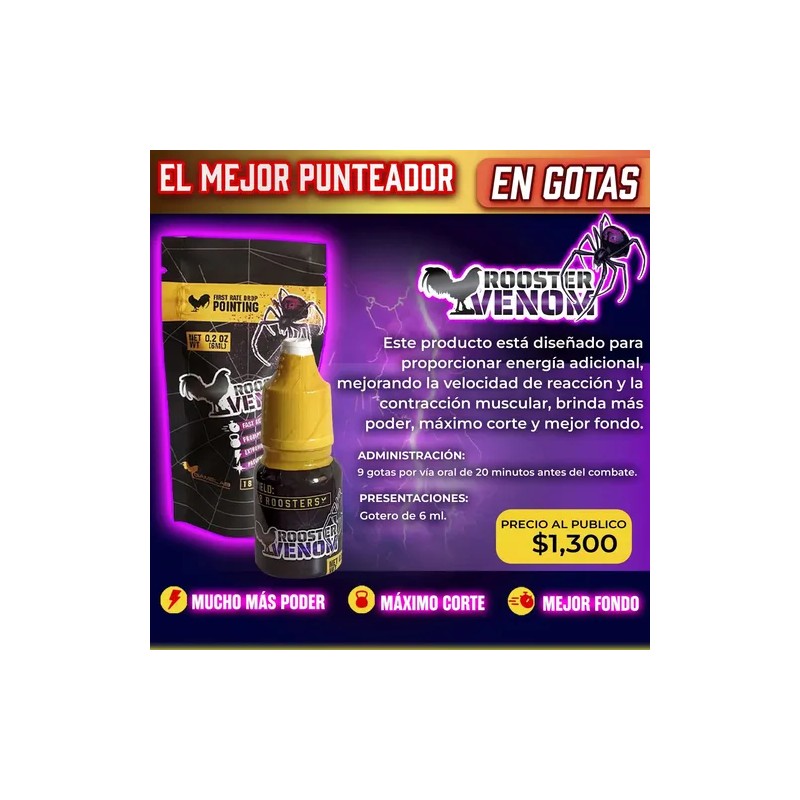 Rooster Venom Punteador Gotas Mas Fondo Corte Poder