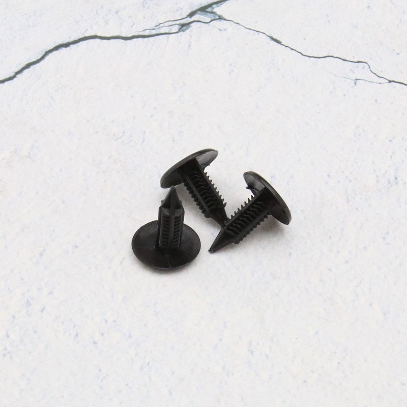 EMSea 30pcs Plastic Fir Tree Trim Clips Black 6mm Hole
