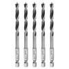 sourcing map 5pcs Brad Point Drill Bit 6mm (15/64") Dia