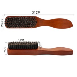 Suithink Natural Boar Bristle Hair Brush With Wooden Handle for Beard Styling,Men and Women's Hair (Small)