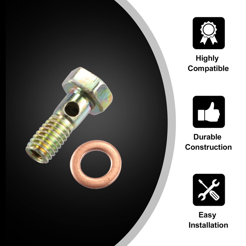X AUTOHAUX 2 Set Banjo Bolt Brake Fitting Adapter Kit