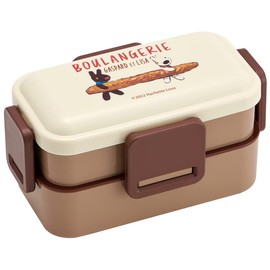 Skater PFLW4AG-A Antibacterial Fluffy Lunch Box, 2-Tier Lid, 20.1 fl oz (600 ml), Lisa and Gaspard, Made in Japan