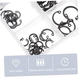 VILLFUL C-type Retaining Ring Bearings Assorted Carbon Steel Snap Rings for Easy Installation