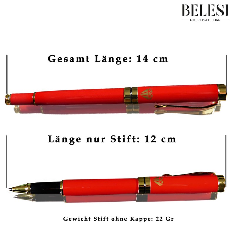 BELESI High-Quality Metal Ballpoint Pen I Black Refill I Gift