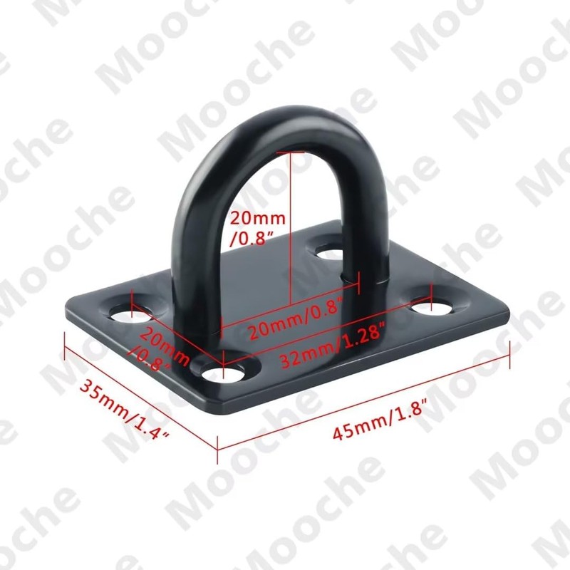 Mooche 8PCS Pad Eye Plate Suspension Ceiling Hook, Stainless Steel