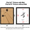 Yaetm 8x10 Picture Frame Matted to 5x7 Set of 4,