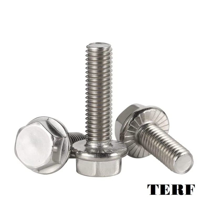 TERF® M10 X 30mm Serrated Flanged Hex Head Bolt M10