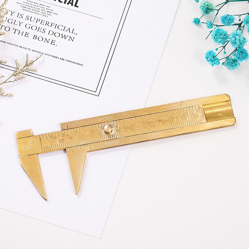 Vernier Caliper, Vernier Caliper, Vernier Caliper, Brass Double Scale Ruler